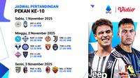 Jadwal Lengkap Serie A 2025/26: Jadwal Pekan ke-10 di Eksklusif Vidio